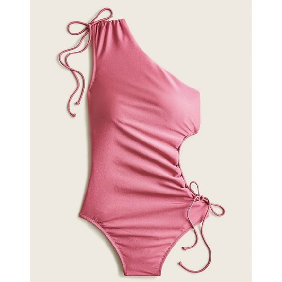 J.Crew Shiny Side Cut-Out One-Piece Swimsuit - Picture 1 of 6